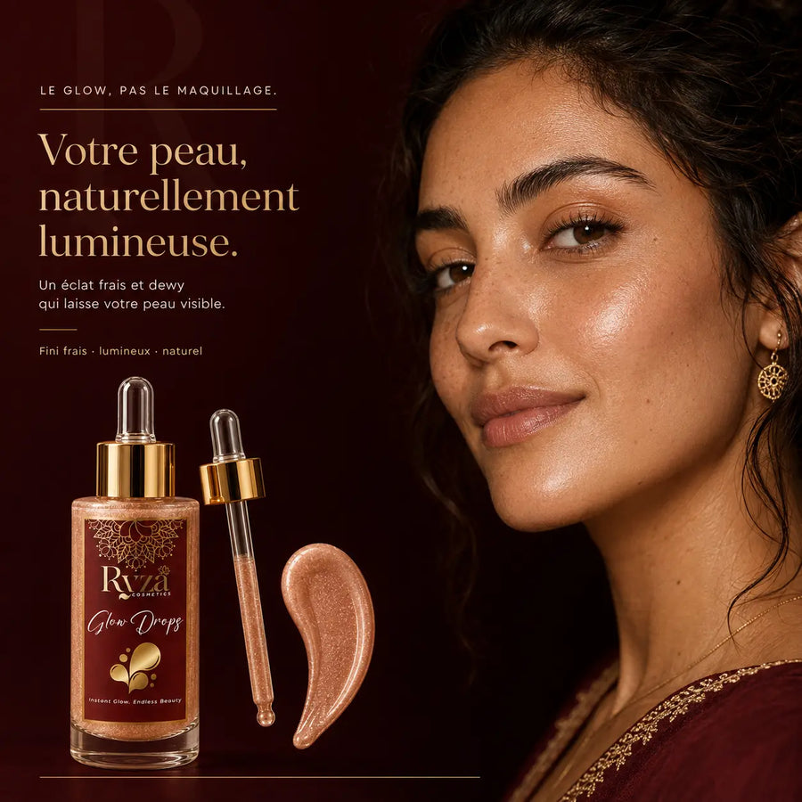 RYZA Glow Drops — maquillage naturel sans fond de teint